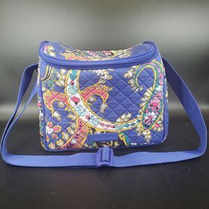 Vera Bradley Insulated Lunch Box Blue Quilted Floral Tote
